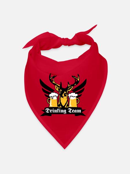 176 Great Deer Drinking Team Wing Beer Beer - Bandana - red - Front
