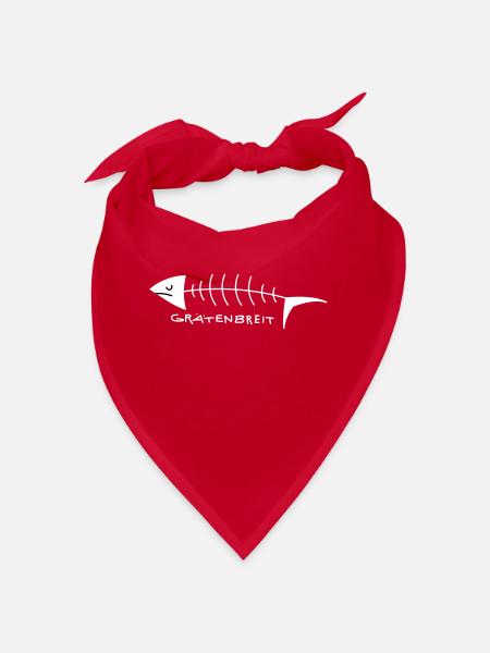 Funny herringbone wide - Bandana - red - Front
