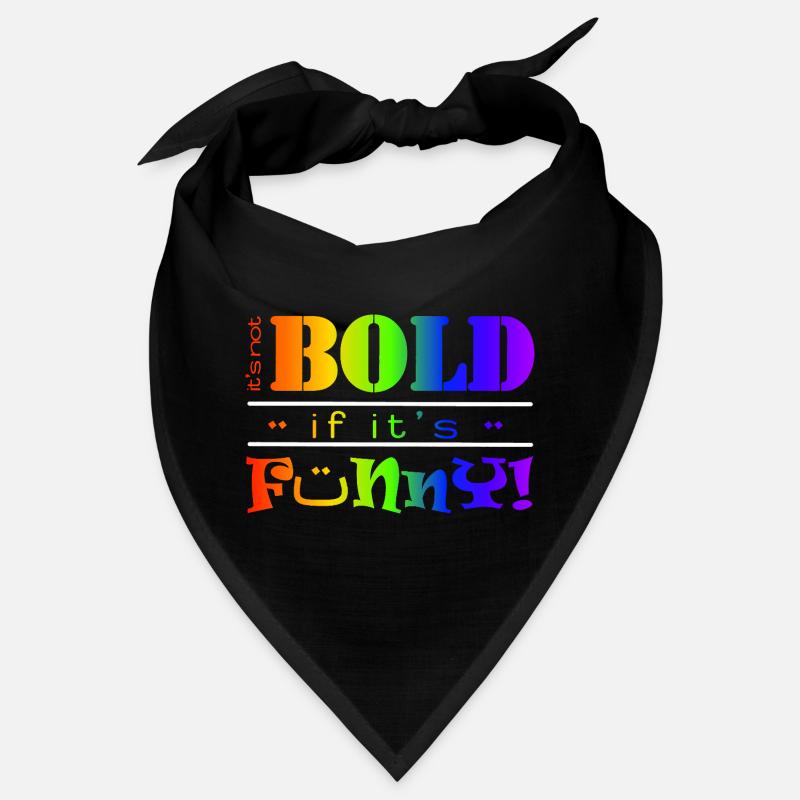 Lebendiger Regenbogen Lustiges Mutiges Textdesign Bandana