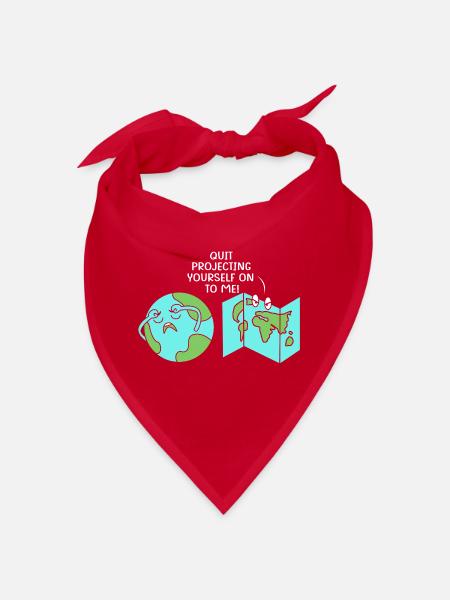 GIS Kartografie Kartograf Geografie Geography - Bandana - Rot - Vorne