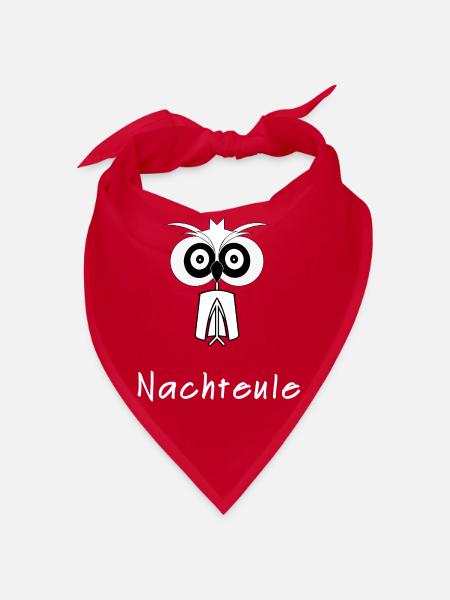 Night owl funny cool colors - Bandana - red - Front
