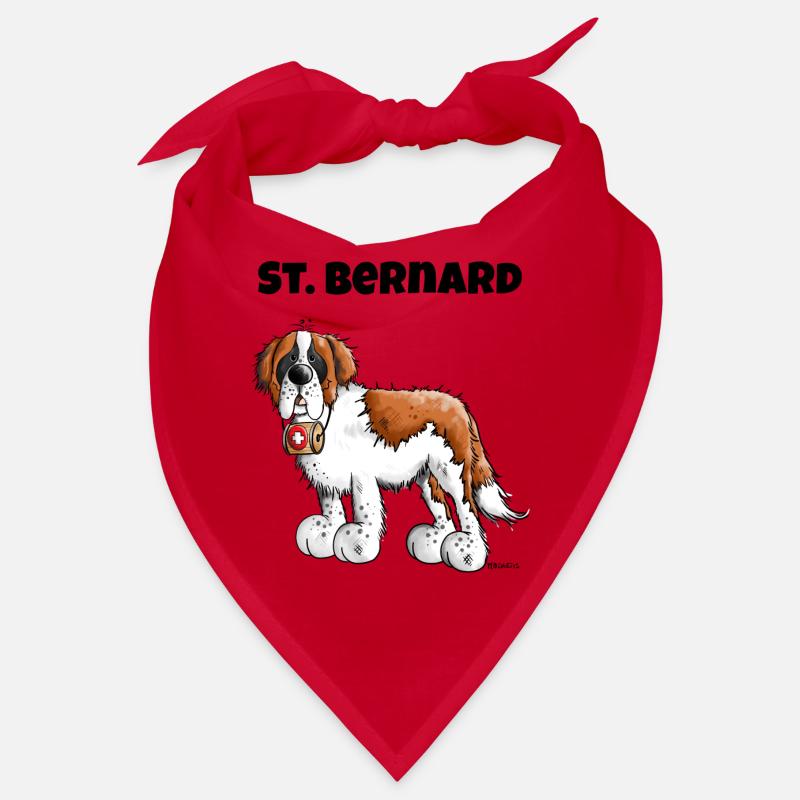 Der Bernhardiner ist da - Bandana - Rot