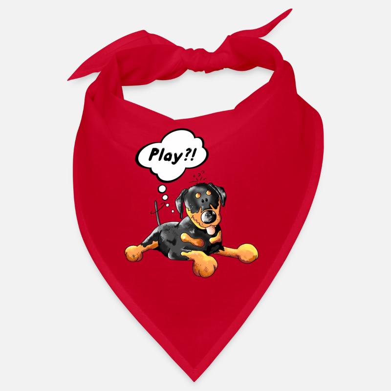 Playing Rottweiler Bandana