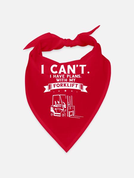 Forklift operators and forklift drivers - Bandana - red - Front
