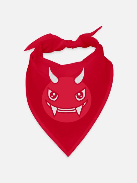 Devil Monster Design Face - Bandana - rouge - Devant