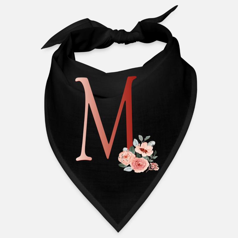 Buchstabe M mit Blumen Bandana