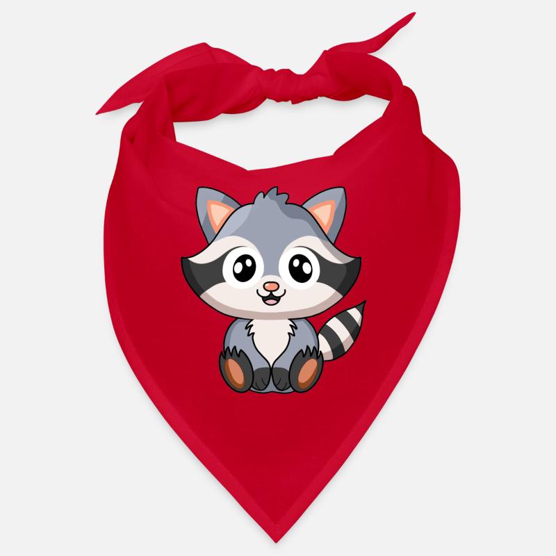 Raton laveur - Bandana - rouge