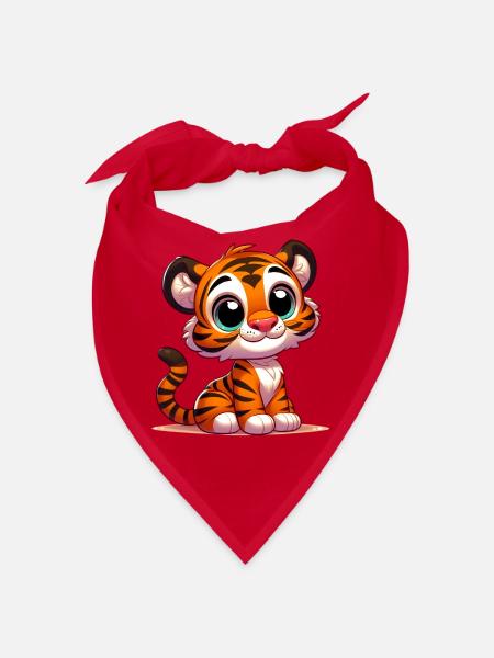 Tiger - Bandana - Rot - Vorne