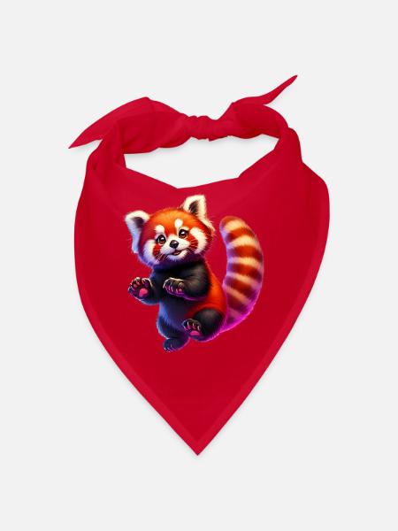 Kleiner Panda - Bandana - Rot - Vorne