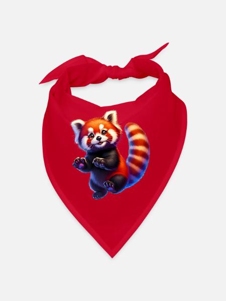 Kleiner Panda - Bandana - Rot - Vorne