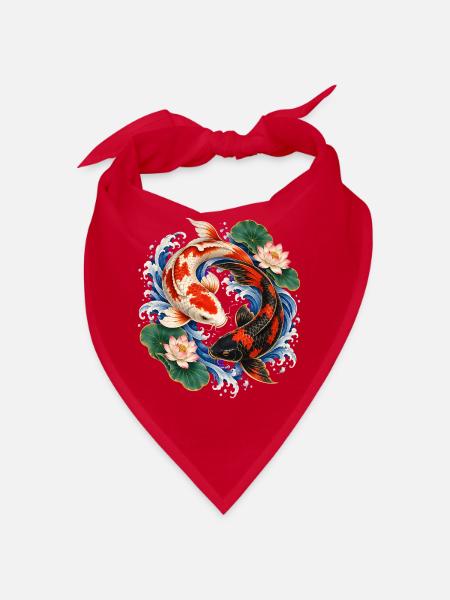Koi-fische Japanische Koi-fische Koi-karpfen - Bandana - Rot - Vorne