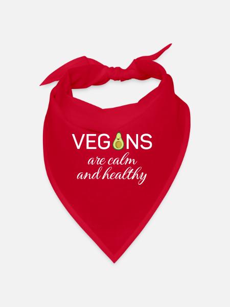 Veganer sind ruhig und gesund - Bandana - Rot - Vorne