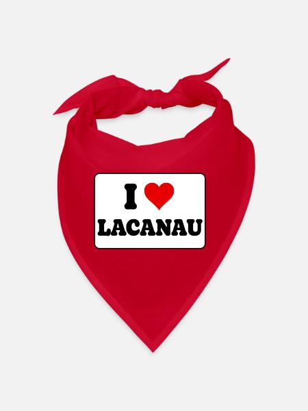 Ich liebe Lacanau – J'aime Lacanau - Bandana - Rot - Vorne