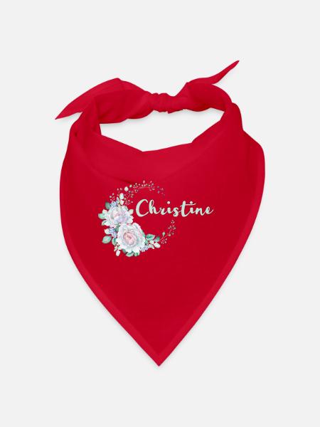 Für Christine - Bandana - Rot - Vorne