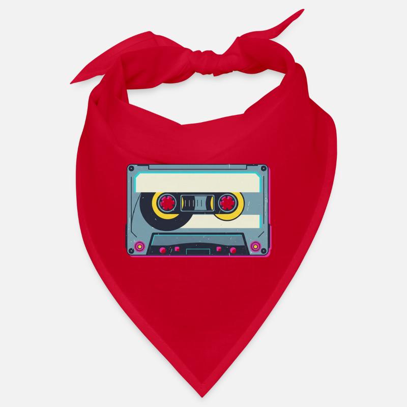 Retro Kassette - Bandana - Rot