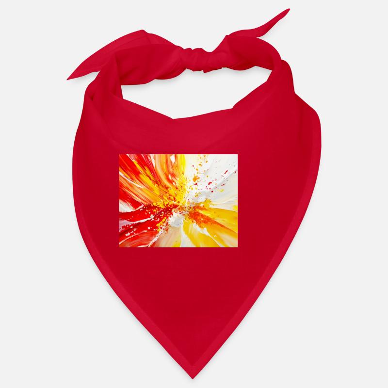 Blüte in Öl - Bandana - Rot