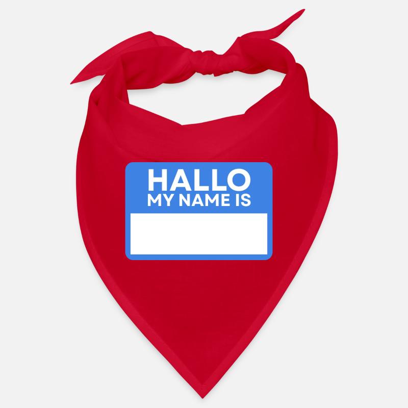 Hello Name Blue Name Badge Bandana