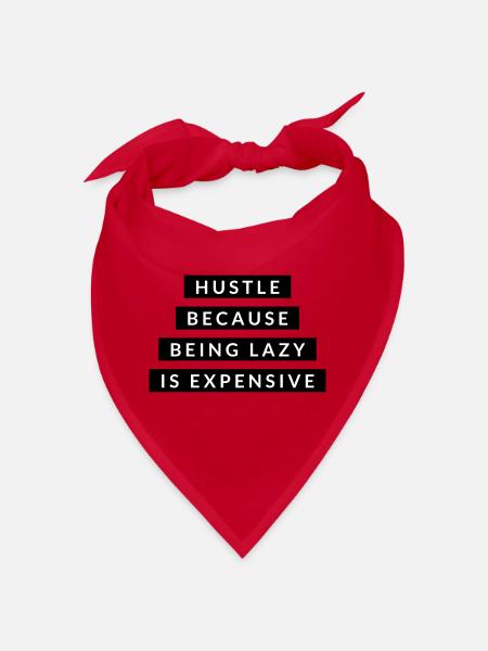 Travailler parce que la paresse - Motivation Black - Bandana - rouge