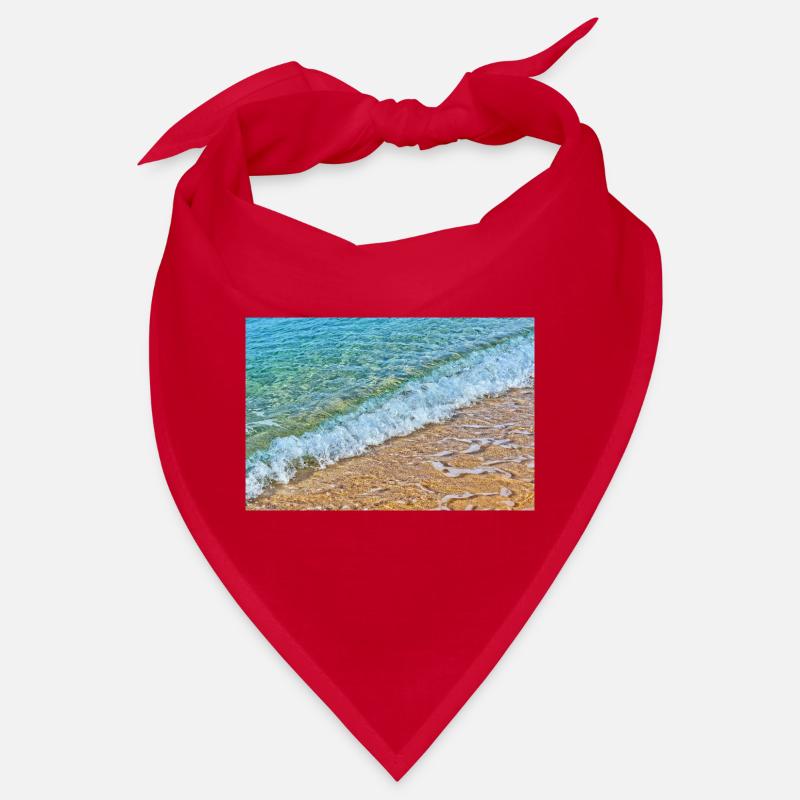 Des vagues cristallines sur une plage de sable doré Bandana