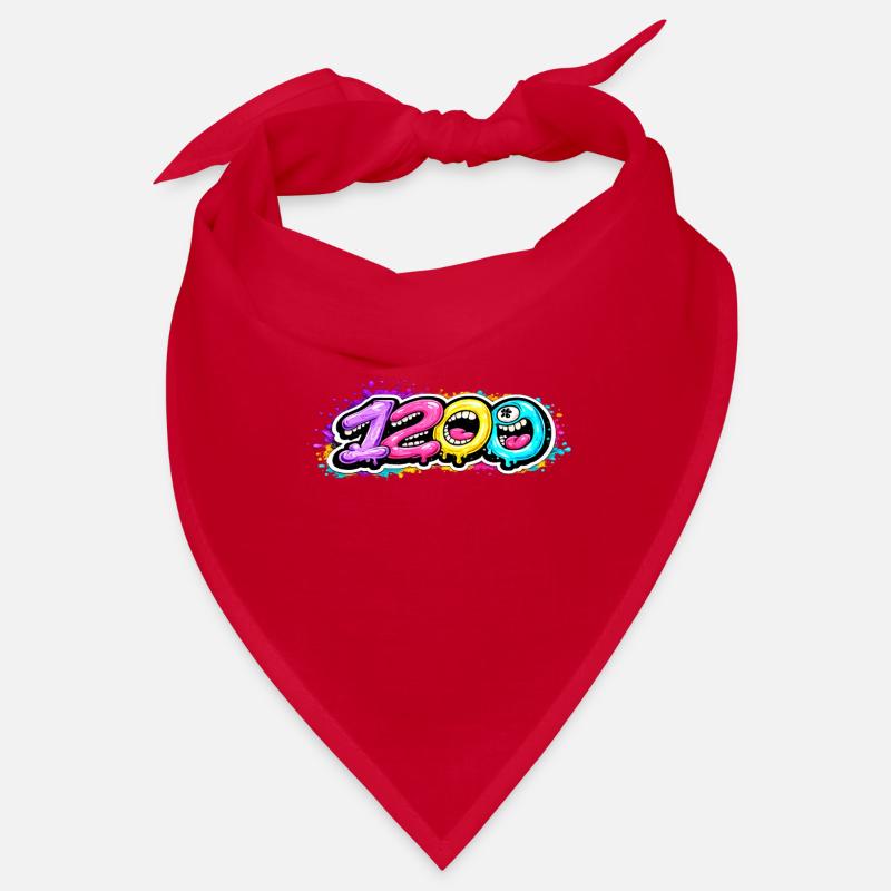 1200 Bubbleface - Bandana - red
