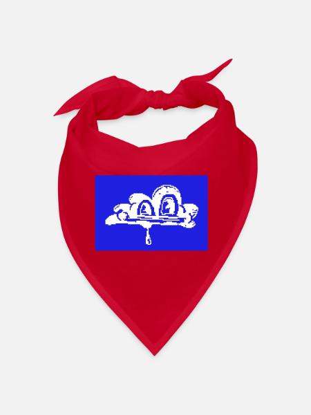 friendly 8BIT cloud - Bandana - Rot - Vorne