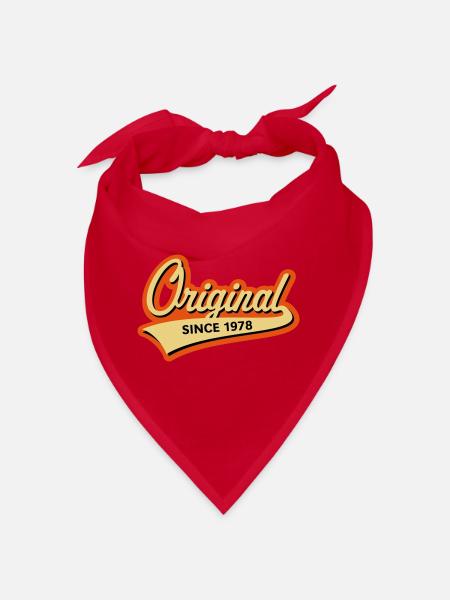Original Since 1978 (Year Of Birth, Birthday, 3C) - Bandana - red - Front