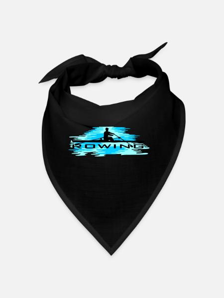 Rowing, rowing and water - Bandana - black - Front