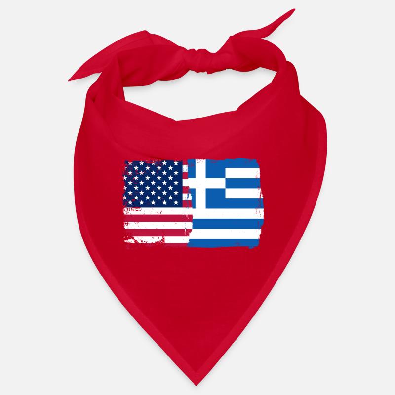 Fusion du drapeau de la Grèce des États-Unis Bandana