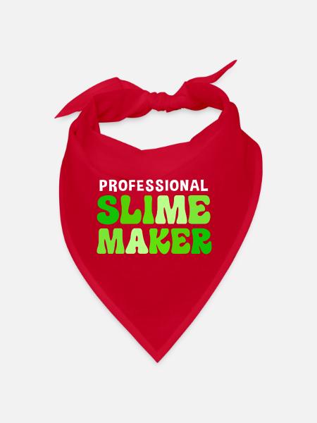 Schleimig Schleim Slime - Bandana - Rot - Vorne