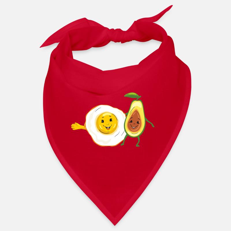Cartoon_smiling_fried_egg_and_avocado Bandana