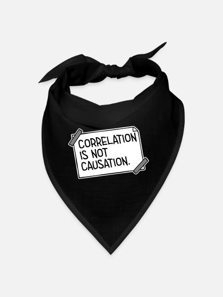 Correlation Is Not Causation Nerd Wissenschaft - Bandana - Schwarz - Vorne