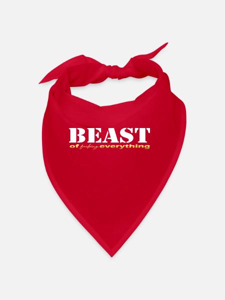 Beast everything white - Bandana - Rot - Vorne