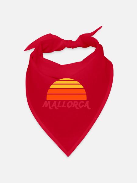 Mallorca (divided half sun) - Bandana - red - Front