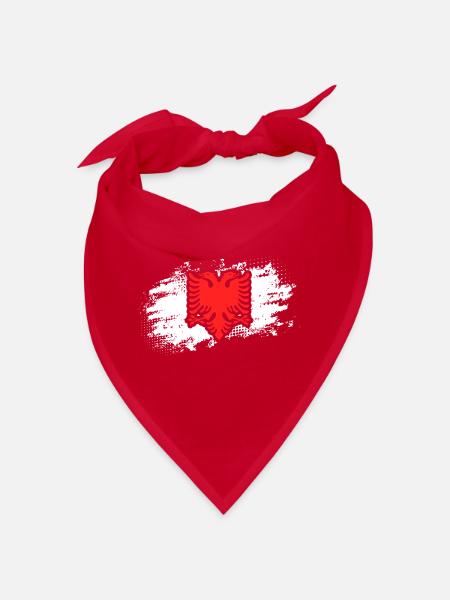 Vintage Double Headed Albanian Eagle For Albanian - Bandana - red - Front
