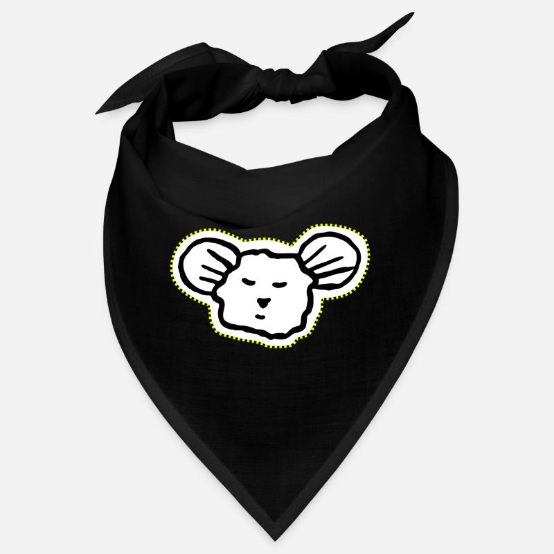 Icône de visage de souris cool et endormie Bandana