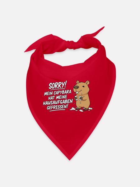 Sorry! Capybara hat meine Hausaufgaben gefressen - Bandana - Rot - Vorne