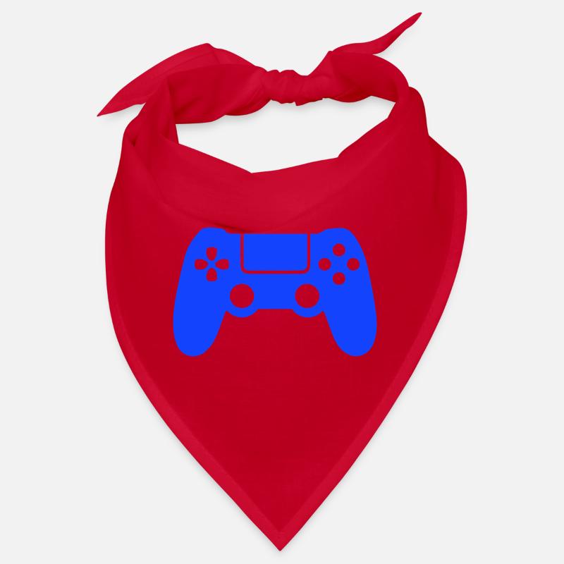 Blue Gaming Controller Silhouette Bandana