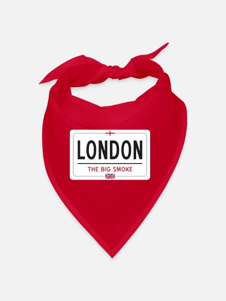 Londoner Ortsschild - Bandana - Rot - Vorne