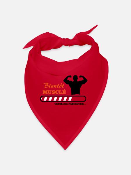 Bientôt musclé  - Bandana - rouge - Devant