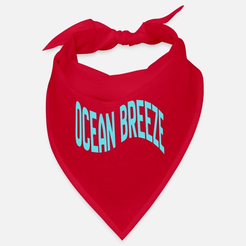 Ocean Breeze Curved Typography Bandana