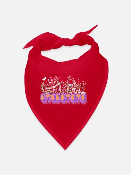 Etepetete Blumen Design - Bandana - Rot - Vorne