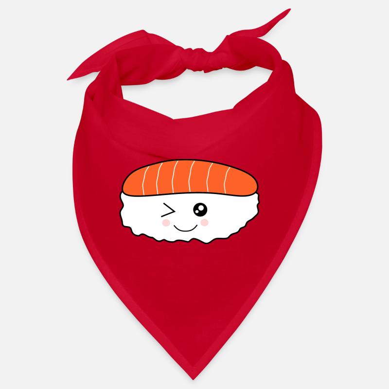 Kawaii Rice Nigiri Salmon Fish, Rice Rolls Bandana