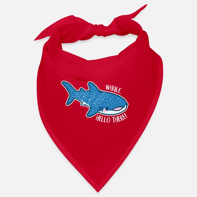 Drôle de requin-baleine avec jeu de mots - Bandana - rouge