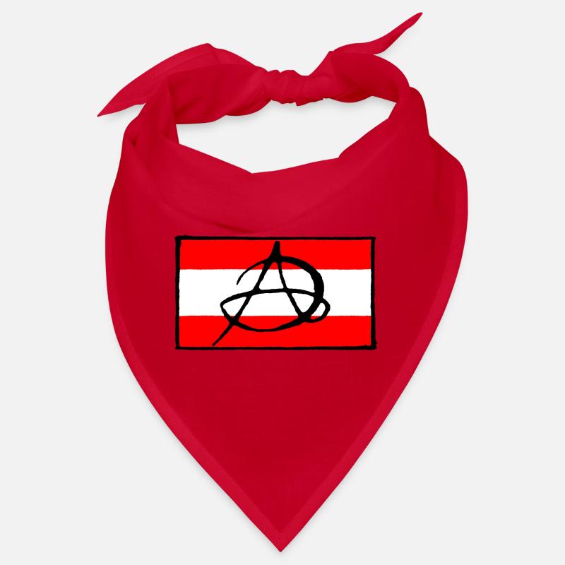 Anarchy icon on red background Bandana