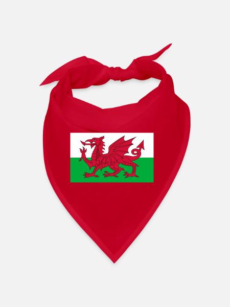 Aufkleber Flagge von Wales Aufkleber Wales Aufkleber - Bandana - Rot - Vorne