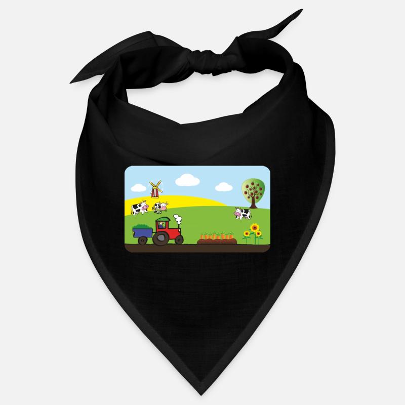 Tracteur de ferme - Moulin à vent Cows Fields Bandana