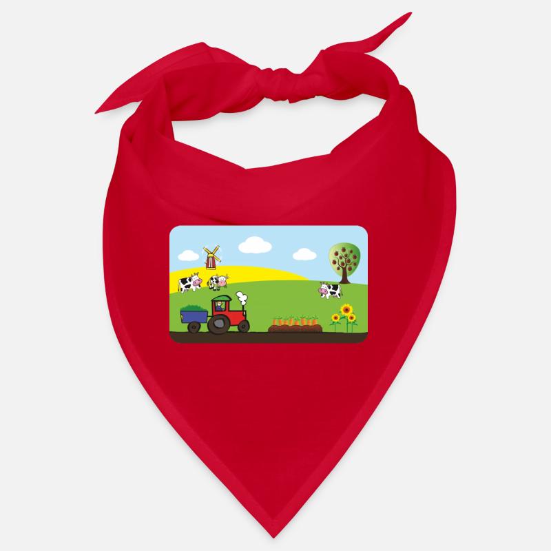Tracteur de ferme - Moulin à vent Cows Fields Bandana