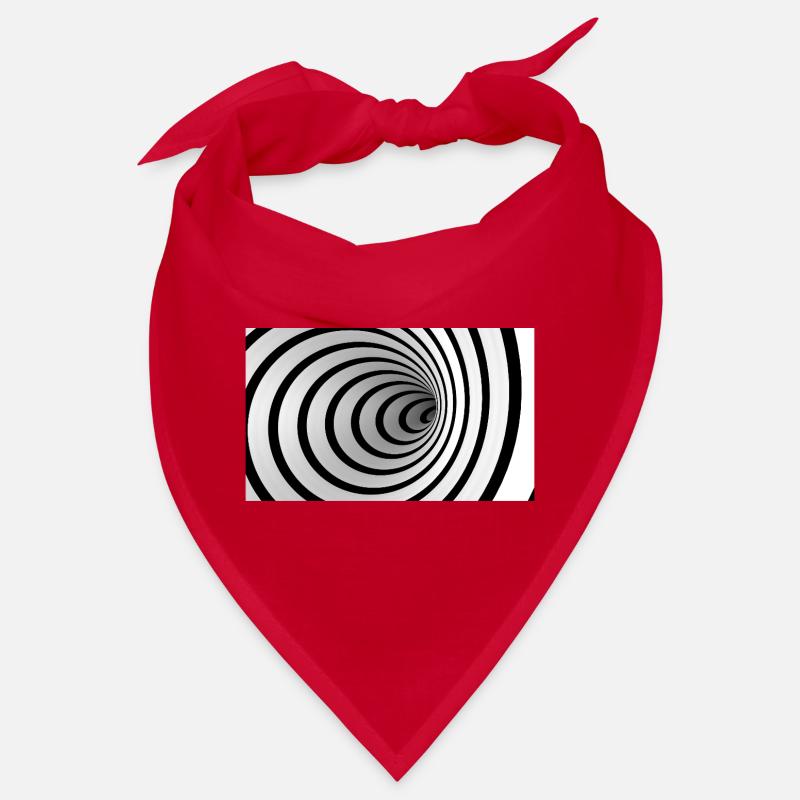 Black and White Spiral Vortex Bandana