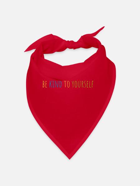 soyez gentil avec vous-même - Bandana - rouge - Devant