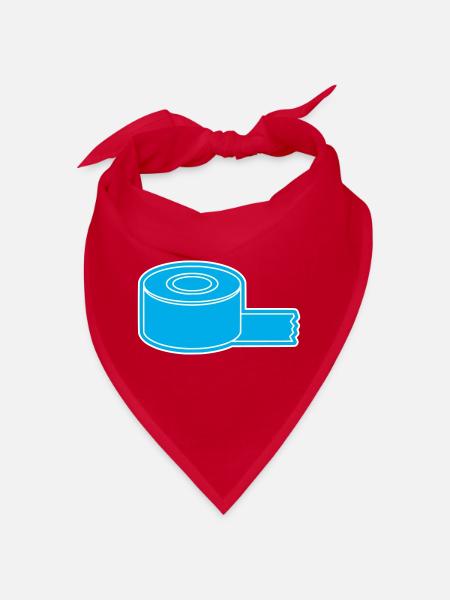 Adhesive Tape Roll Outline - Bandana - red - Front